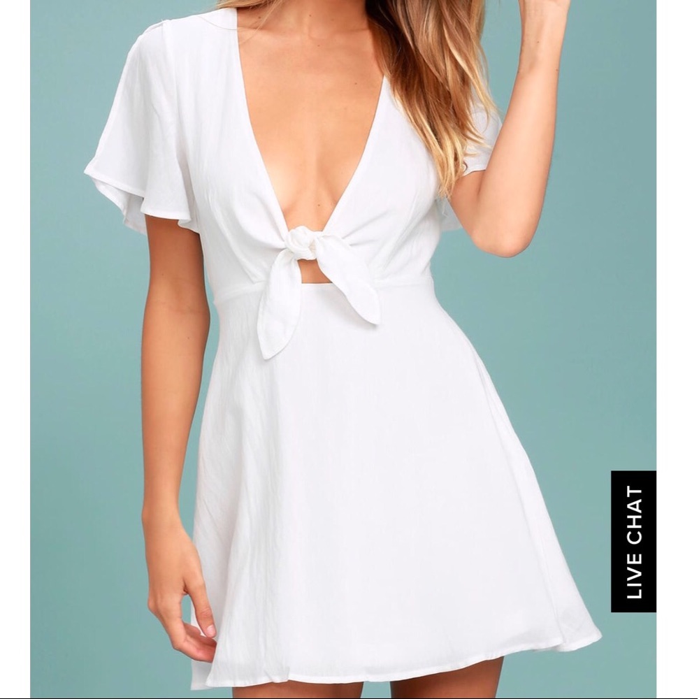 NWT Lulus white tie dress